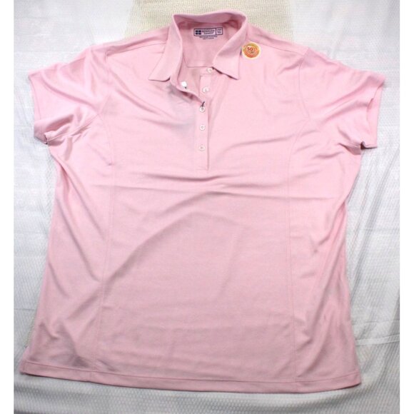 NWT Bermuda Sands Ladies Polo Shirt XL Pink Wick Away Technology UPF 50+ Blocks - Picture 1 of 7